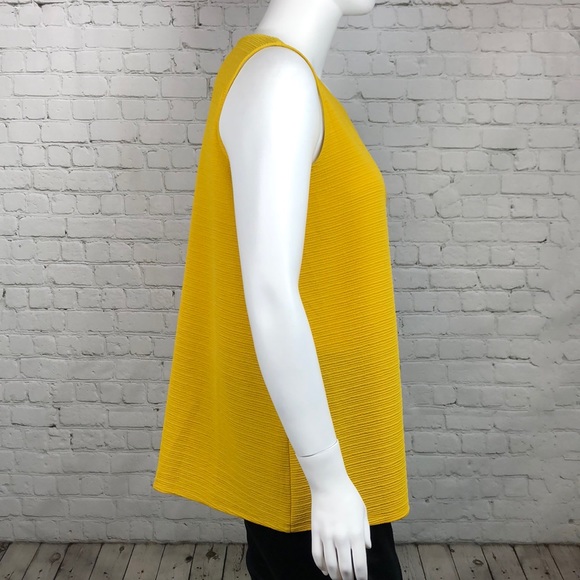 Only Size 2X Left! Alfani Golden Yellow Asymmetrical Tank Top Plus Size - Picture 4 of 5